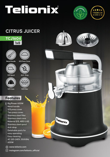 آب پرتقال گیر تلونیکس مدل TCJ1604