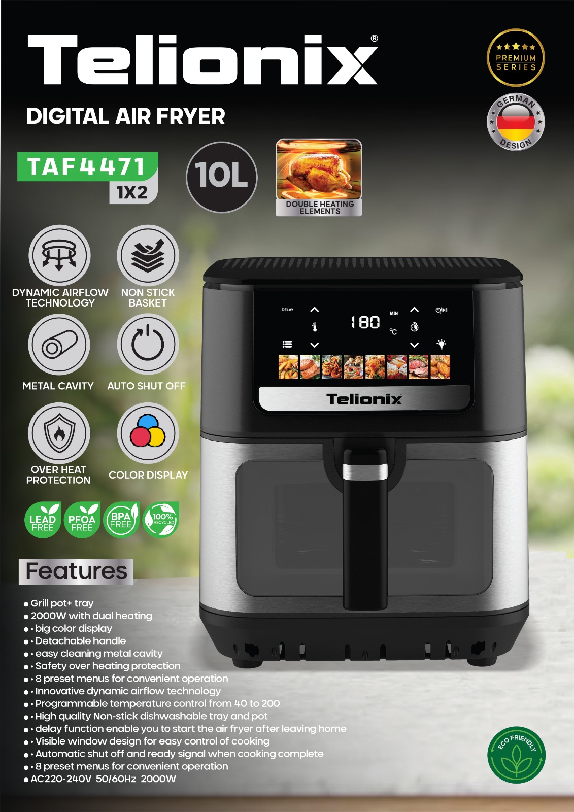 سرخ کن تلونیکس مدلTAF4471